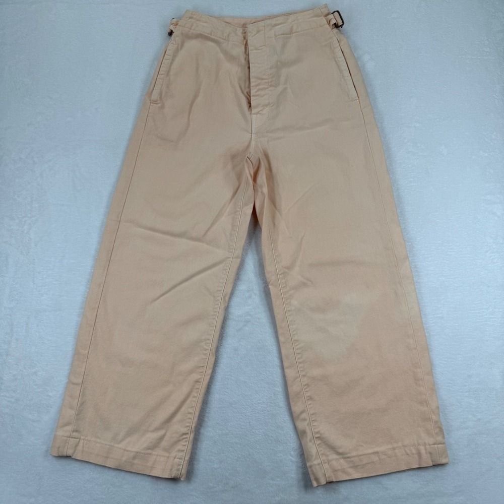 Mother The Manhattan Wide Leg Pants‎ Peach Cotton Lyocell High Rise Sz 23 NOTE